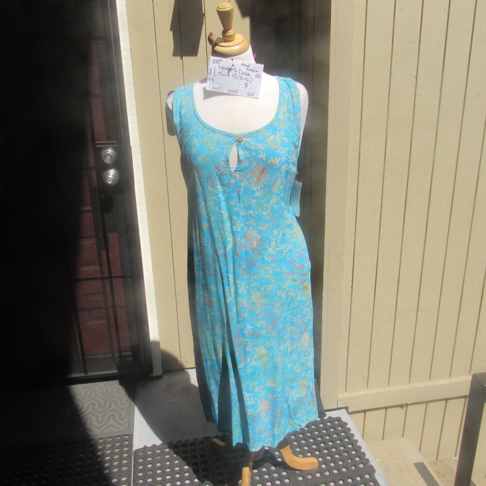 #237  NEW WOMEN'S SUMMER RAYON DRESS BY HAND KREATIONS  (SIZE M  -  10-12)